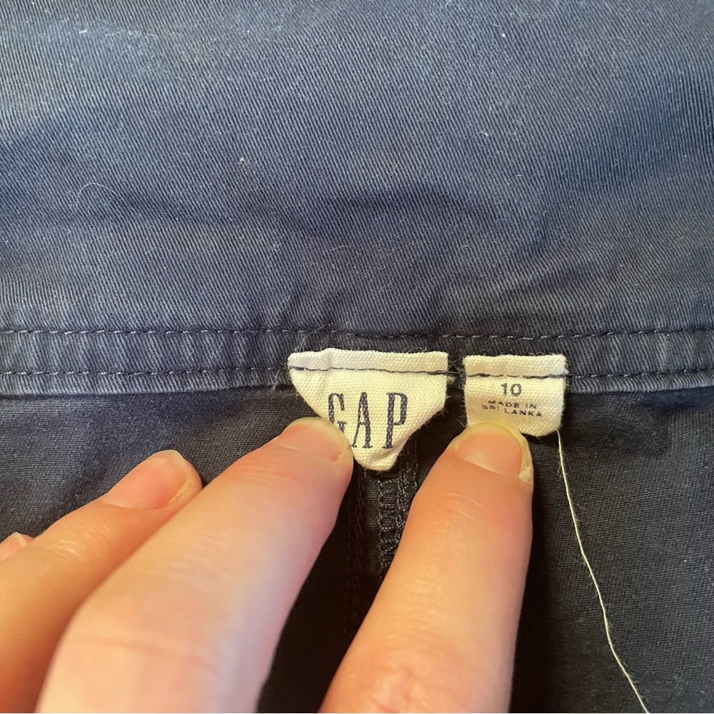 Gap Navy Midi paper bag waist skirt - Picture 3 of 3